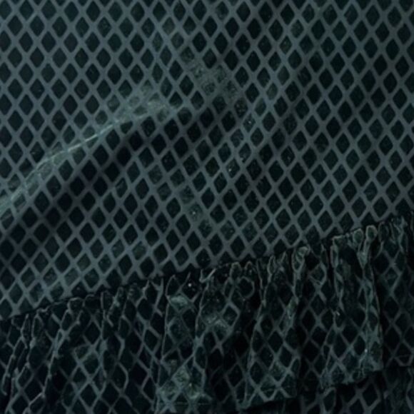 New Revolve X House of Harlow 1960 MEDINAH Mini Dress in Hunter Green Velvet - Picture 13 of 14